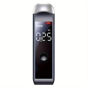Digital Breath Tester  Portable USB Rechargeable Alcohol Detector - Instant Accurate Results No Smartphone Needed, Durable Personal Use (Option: Black)